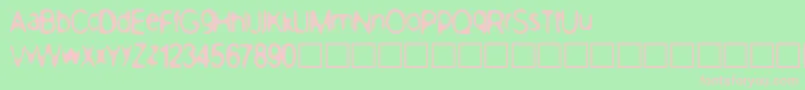 PeacenowBasic Font – Pink Fonts on Green Background