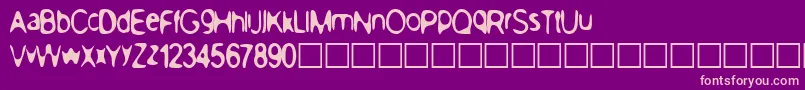 PeacenowBasic Font – Pink Fonts on Purple Background