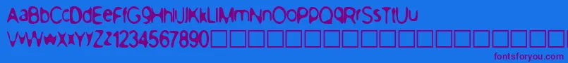 PeacenowBasic Font – Purple Fonts on Blue Background