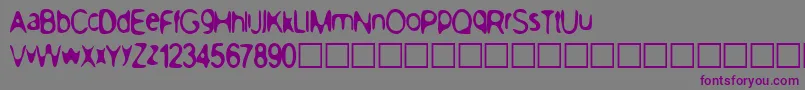 PeacenowBasic Font – Purple Fonts on Gray Background