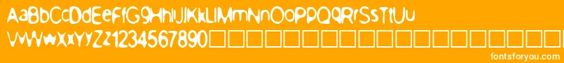 PeacenowBasic Font – White Fonts on Orange Background