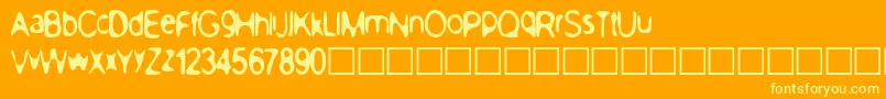 Шрифт PeacenowBasic – жёлтые шрифты на оранжевом фоне