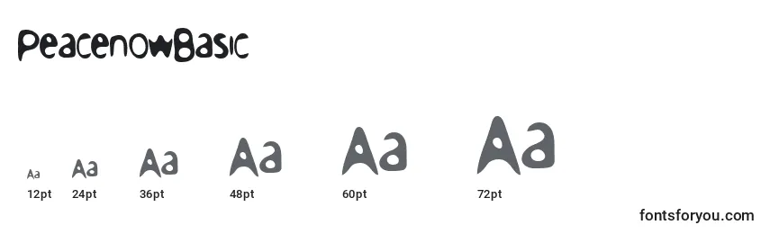 PeacenowBasic Font Sizes