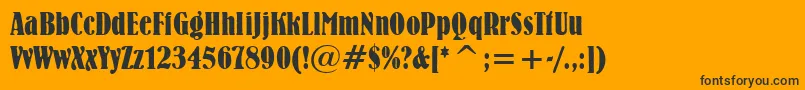 BernhardBoldCondensedBt Font – Black Fonts on Orange Background