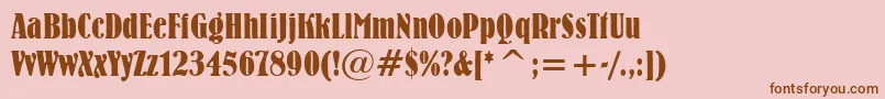 BernhardBoldCondensedBt Font – Brown Fonts on Pink Background