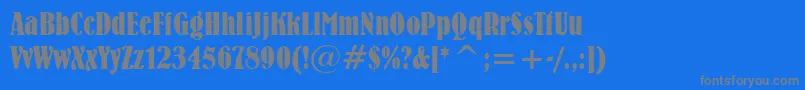 BernhardBoldCondensedBt Font – Gray Fonts on Blue Background