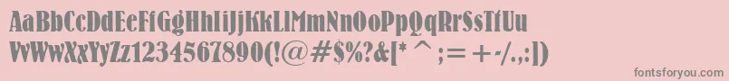 BernhardBoldCondensedBt Font – Gray Fonts on Pink Background
