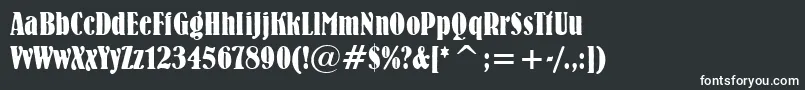 BernhardBoldCondensedBt Font – White Fonts on Black Background