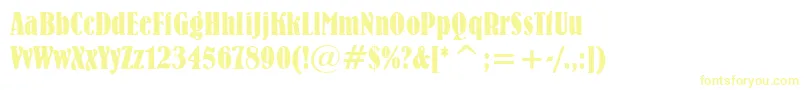 BernhardBoldCondensedBt Font – Yellow Fonts on White Background