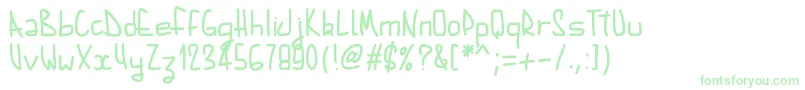 Więcej informacji o czcionce Pwaugustbold Czcionka Pwaugustbold – zielone czcionki na białym tle