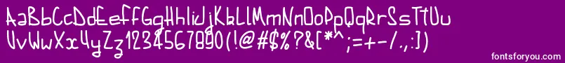 fuente Pwaugustbold – Fuentes Blancas Sobre Fondo Morado
