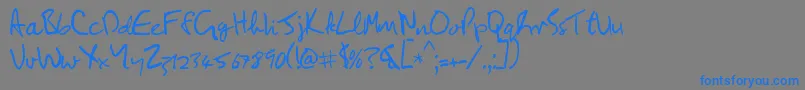 Lennon Font – Blue Fonts on Gray Background