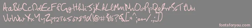 Lennon Font – Pink Fonts on Gray Background