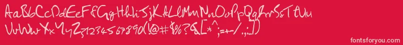 Lennon Font – Pink Fonts on Red Background