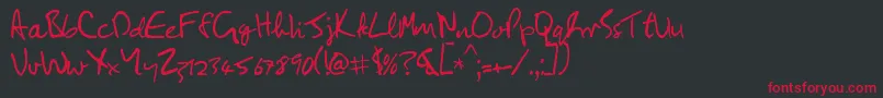 Lennon Font – Red Fonts on Black Background