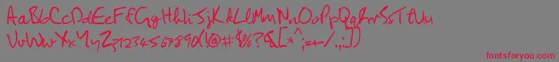 Lennon Font – Red Fonts on Gray Background