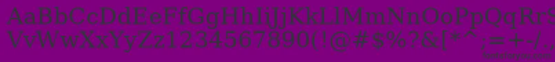 BitstreamVeraSerif Font – Black Fonts on Purple Background