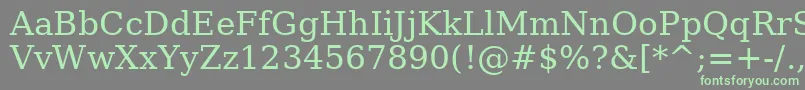 フォントBitstreamVeraSerif – 灰色の背景に緑のフォント