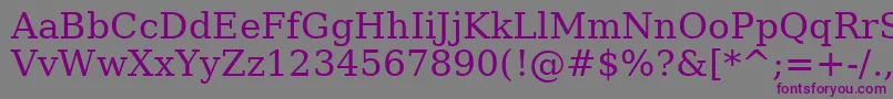 BitstreamVeraSerif Font – Purple Fonts on Gray Background