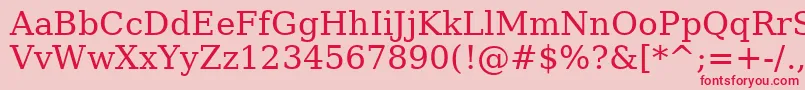 BitstreamVeraSerif Font – Red Fonts on Pink Background