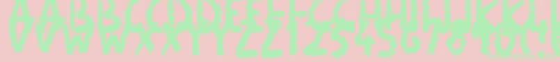 NeatChalk Font – Green Fonts on Pink Background