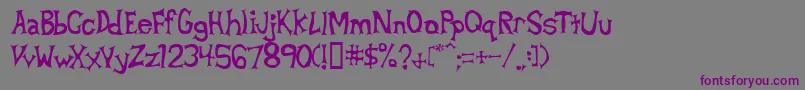 Шрифт BetaDance – фиолетовые шрифты на сером фоне