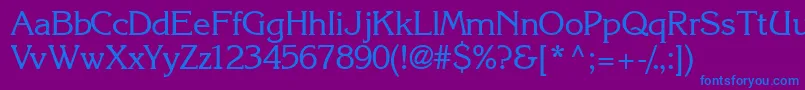 Intuitionssk Font – Blue Fonts on Purple Background