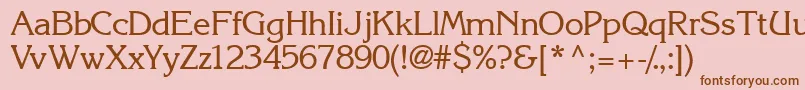 Intuitionssk Font – Brown Fonts on Pink Background