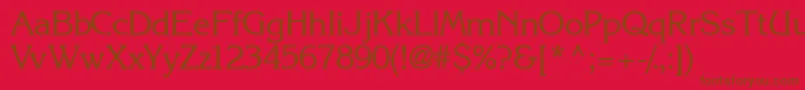 Intuitionssk Font – Brown Fonts on Red Background