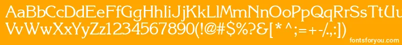 Intuitionssk Font – White Fonts on Orange Background