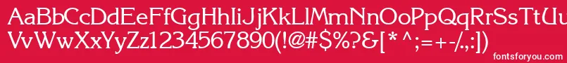 Шрифт Intuitionssk – белые шрифты на красном фоне