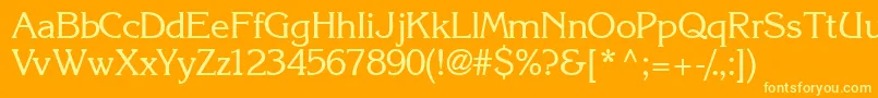 Intuitionssk Font – Yellow Fonts on Orange Background