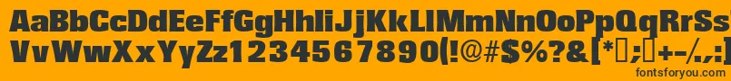 Variatdisplayssk Font – Black Fonts on Orange Background