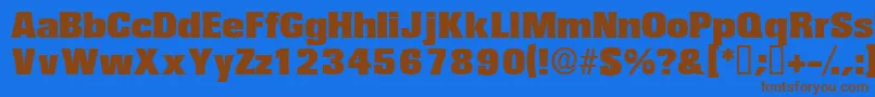 Variatdisplayssk Font – Brown Fonts on Blue Background