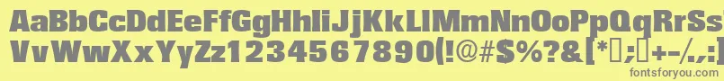 Variatdisplayssk Font – Gray Fonts on Yellow Background