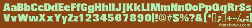 Variatdisplayssk Font – Green Fonts on Brown Background