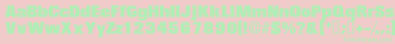 Variatdisplayssk Font – Green Fonts on Pink Background