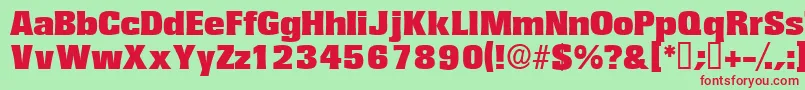 Variatdisplayssk Font – Red Fonts on Green Background