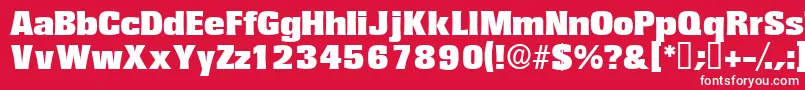 Variatdisplayssk Font – White Fonts on Red Background