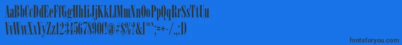 フォントSpslnewserifc – 黒い文字の青い背景