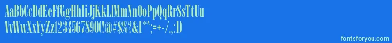 Spslnewserifc Font – Green Fonts on Blue Background