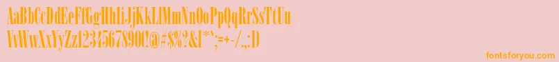 Spslnewserifc Font – Orange Fonts on Pink Background