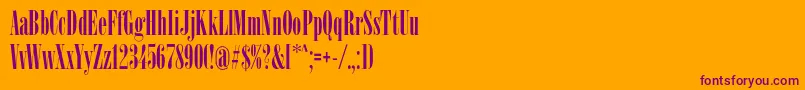 Spslnewserifc-Schriftart – Violette Schriften auf orangefarbenem Hintergrund