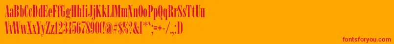Spslnewserifc Font – Red Fonts on Orange Background