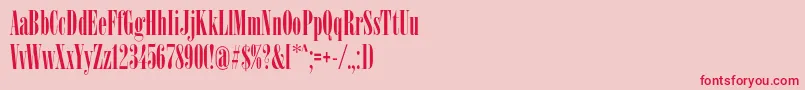 Spslnewserifc-Schriftart – Rote Schriften auf rosa Hintergrund