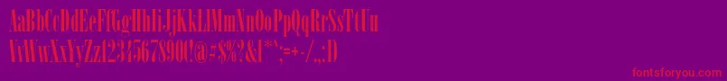 Spslnewserifc Font – Red Fonts on Purple Background