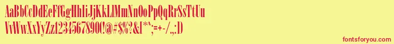 fuente Spslnewserifc – Fuentes Rojas Sobre Fondo Amarillo