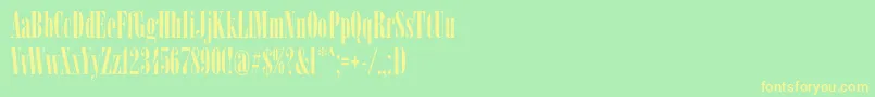 Spslnewserifc Font – Yellow Fonts on Green Background