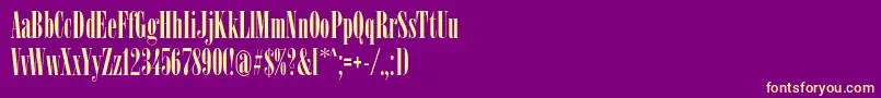 Spslnewserifc Font – Yellow Fonts on Purple Background