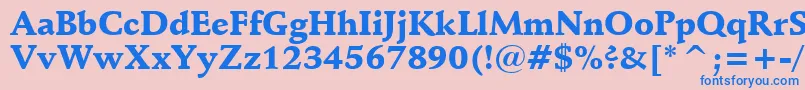 SchneidlerBlackBt Font – Blue Fonts on Pink Background